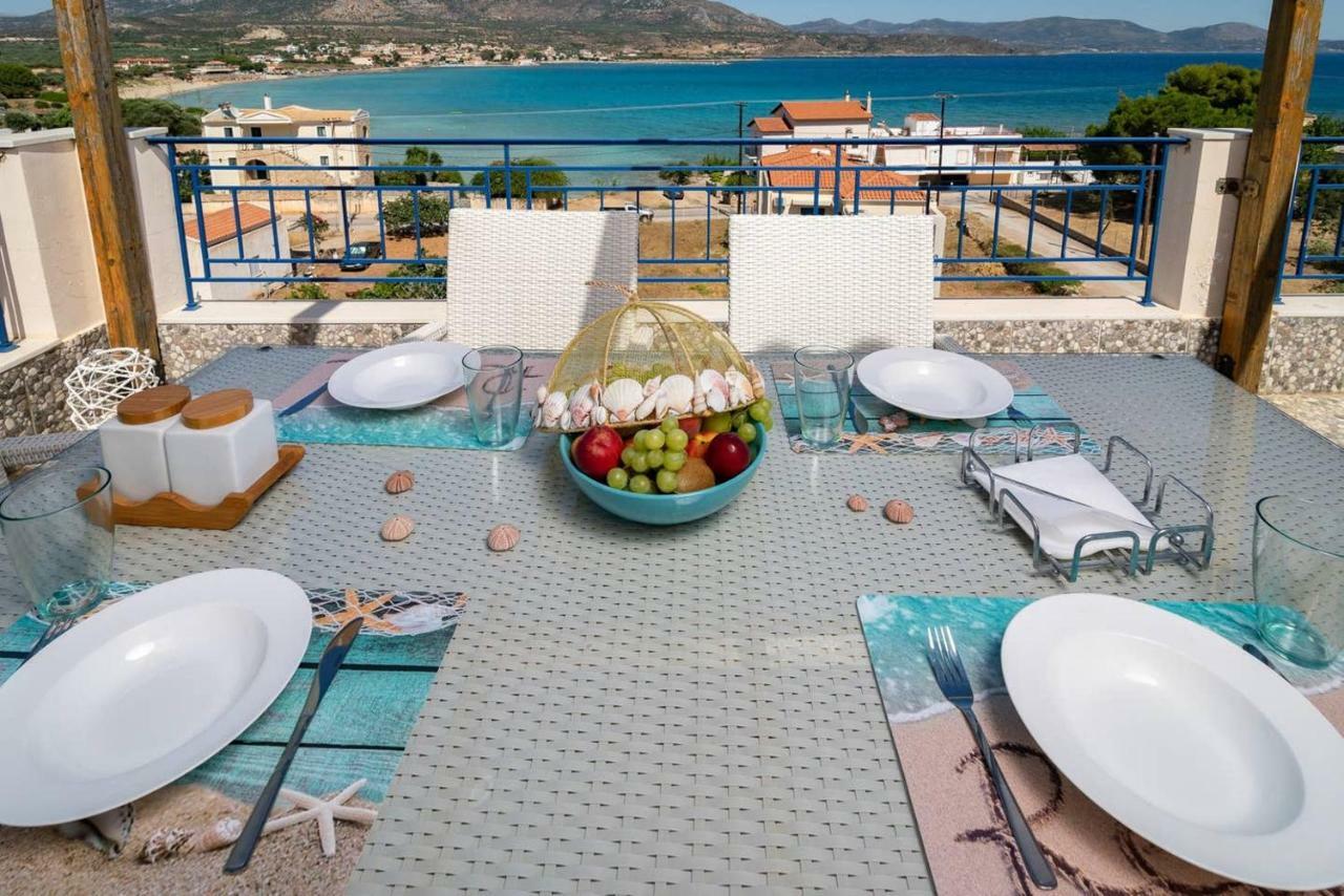 Karavostasi  Seaview Flat Steps To The Beach מראה חיצוני תמונה